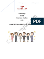 IGCSE Business Studies A - Notes C2 People in Business