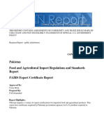 Food and Agricultural Import Regulations and Standards Report - Islamabad - Pakistan - 3-7-2019