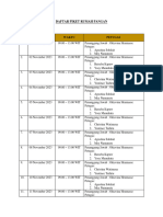 Jadwal Rumah Pangan 2023