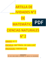 Actividades Naturales Matematica Grado 6 y 7