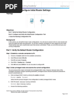 6.4.1.2 Packet Tracer - Configure Initial Router Settings