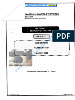 Geography Grade 12 March 2022 QP and Memo