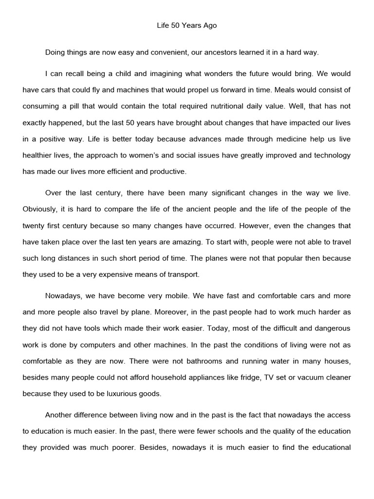 Life 50 Years Ago | PDF