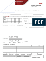 Last First: Program Course: Date of Application