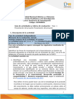 Guía de Actividades y Rúbrica de Evaluación - Unidad 1 - Fase 1 - Presentación Del Proyecto