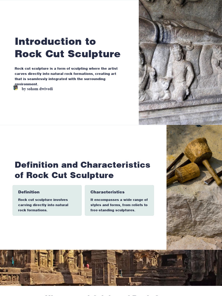 Rock Cut Sculpture: History & Techniques | PDF | Sculpture | Rock (Geology)