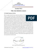 Lecture 3-Solar Radiation Analysis