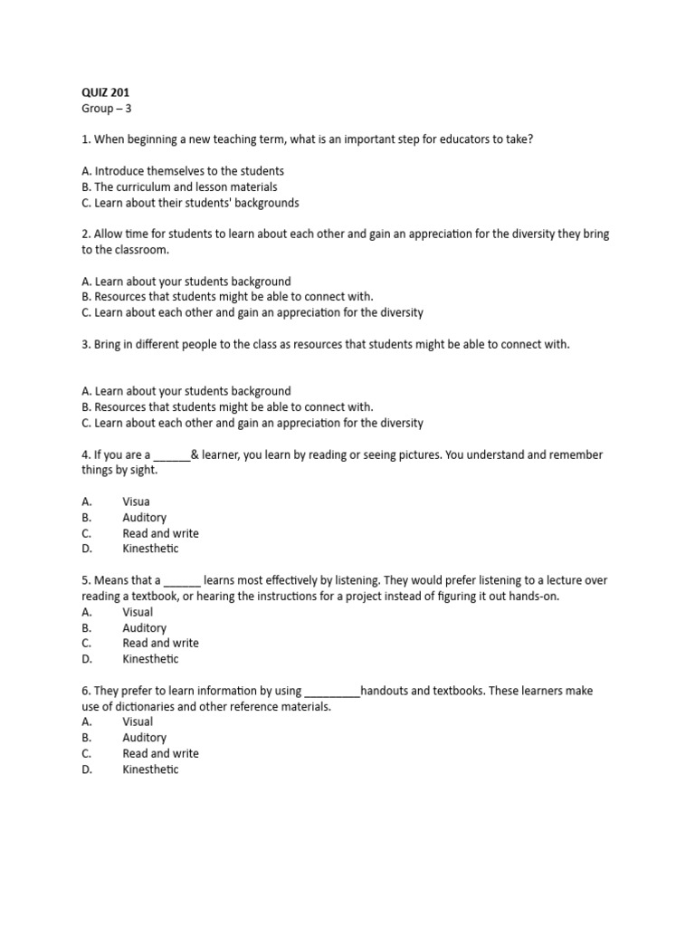 201 Final Quiz G3 PDF Creativity Socioeconomic Status