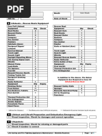 Fireman's Outfit Monthly Checklist | PDF