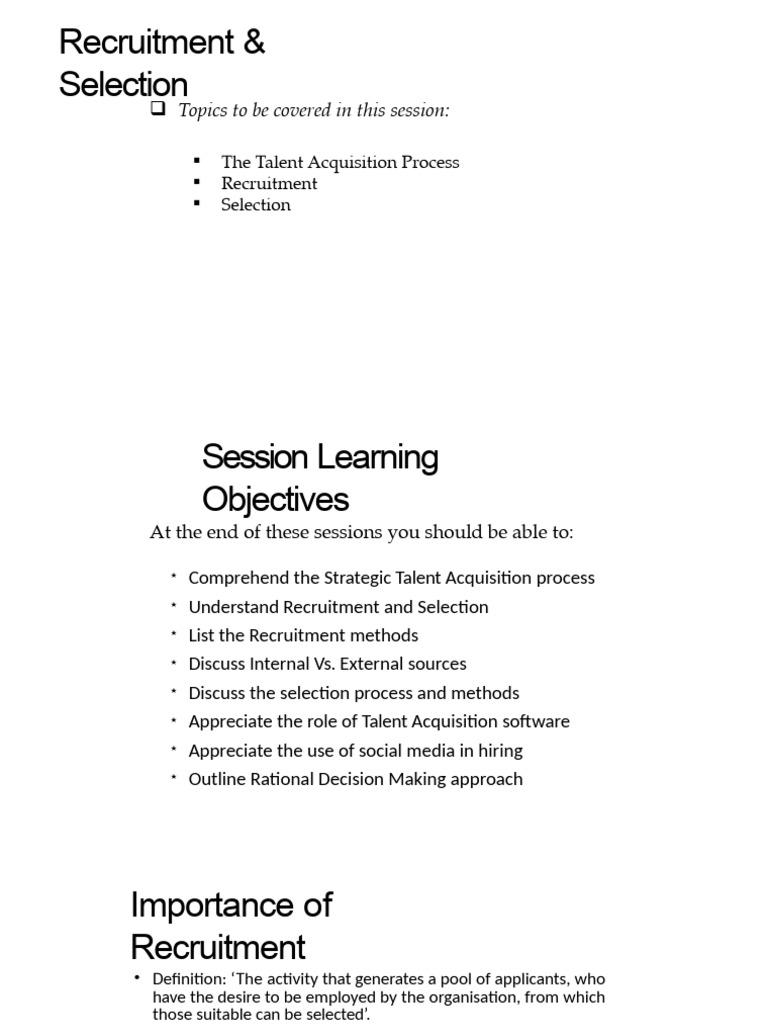 Talent Acquisition Process Overview | PDF | Bias | Recruitment