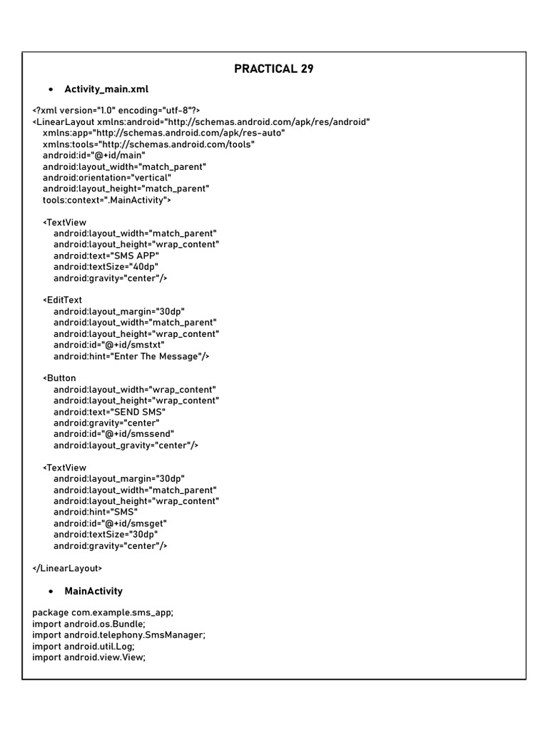 Practical 29 | PDF | Android (Operating System) | Mobile Software
