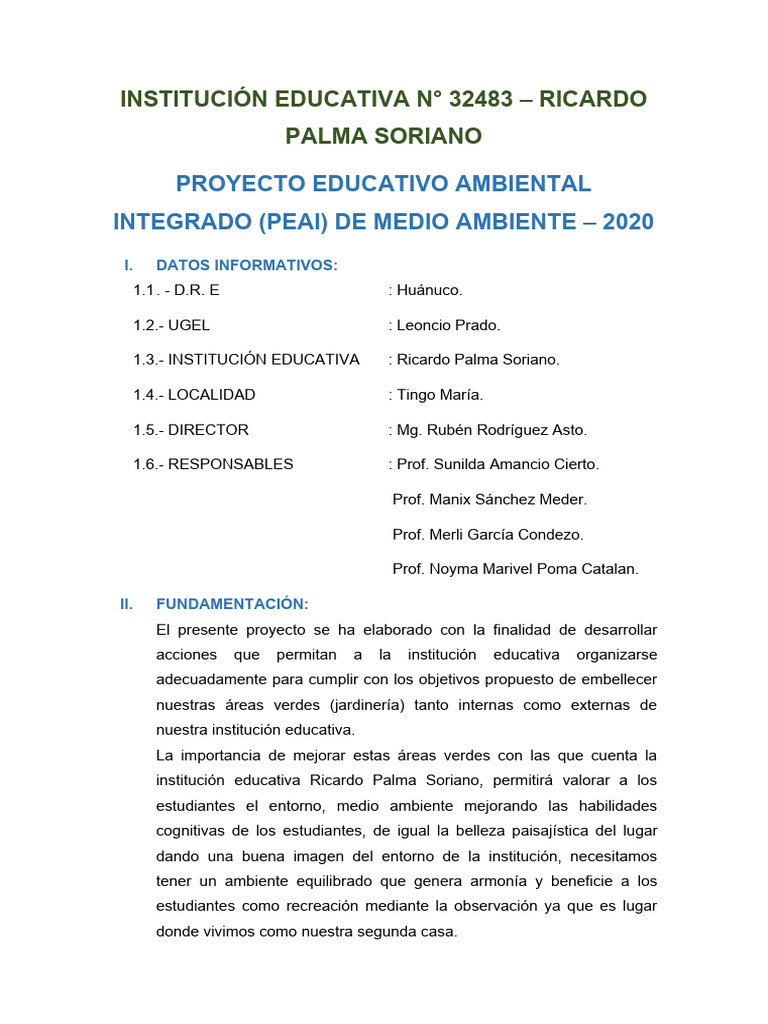 Plan Anual de Medio Ambiente | Descargar gratis PDF | Entorno natural ...