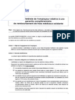 19. Décision unilatérale de l'employeur - Garantie complémentaire de remboursement des frais médicaux