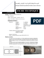 Fiche Technique EVIER DE CUISINE BOUBLE BAC