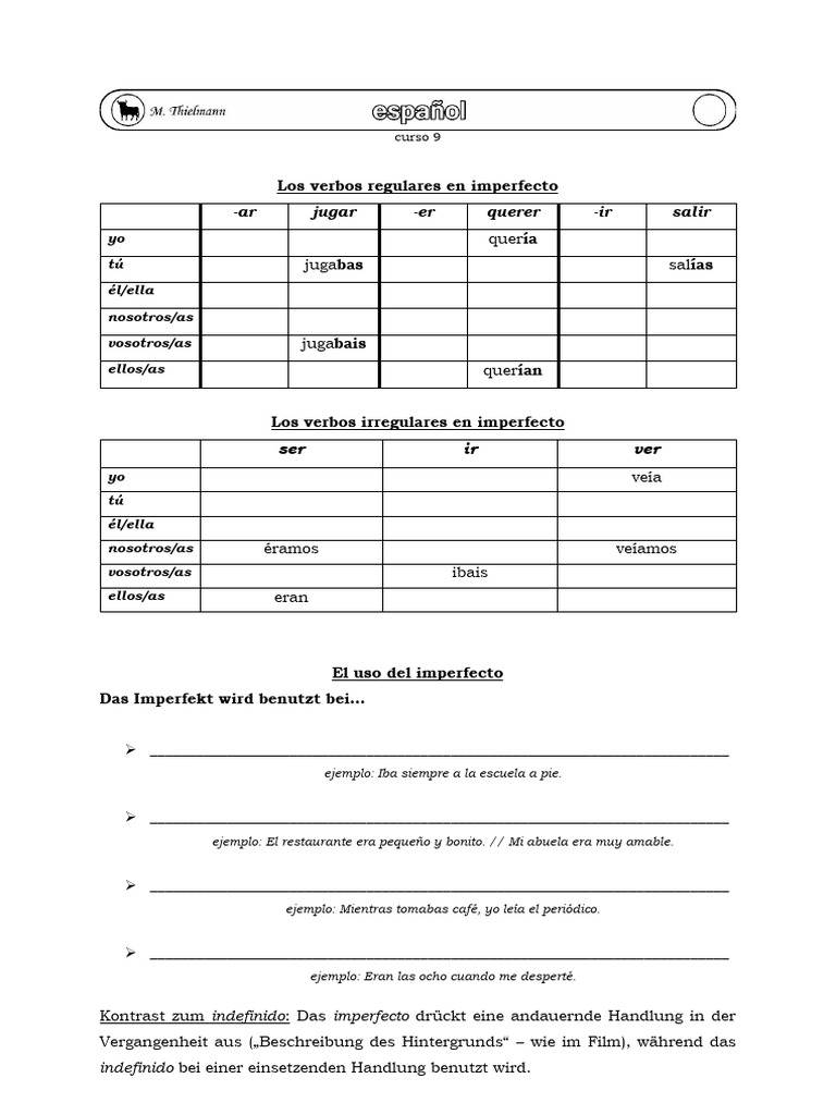Verbos en Imperfecto: Guía Completa | PDF