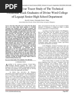 A Three-Year Tracer Study of The Technical Vocational Track Graduates of Divine Word College of Legazpi Senior High School Department