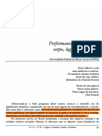 PERFORMANCES DA ORALITURA - CORPO, LUGAR DA MEMÓRIA - LEDA MARTINS