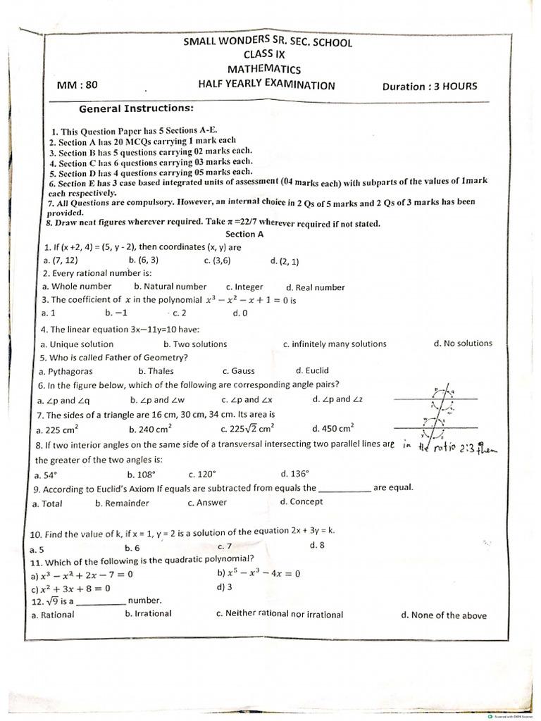QP of Maths | PDF