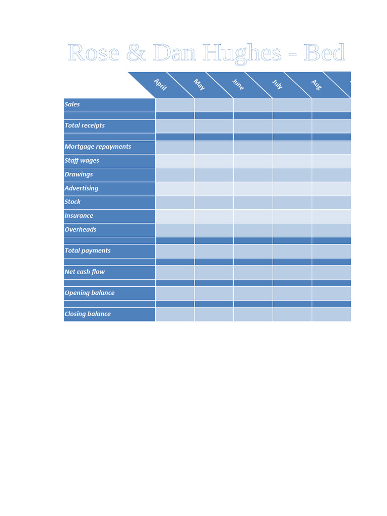 Cash Flow - Cash Flow Forecast Editable | PDF