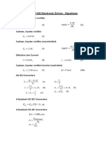 Equations Sheet - ELE10106