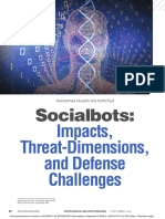 Socialbots:: Impacts, Threat-Dimensions, and Defense Challenges