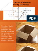 Solving A System of Nonlinear Equations by Substitution