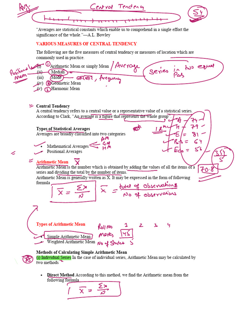 Central Tendency With Partition 16.03.2024 | PDF | Mean | Median