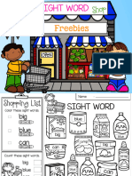 Shopping Sight Words