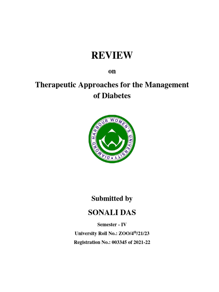 Diabetes Management: Therapeutic Approaches | PDF | Prediabetes | Diabetes
