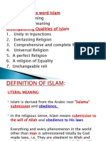 Distinguishing Qualities of Islam