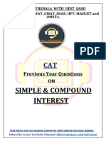 Simple Compound Interest CAT Previous Year Questions by Udit Sir