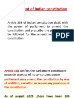 Amendment of Indian Constitution