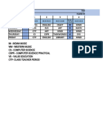 Class III e Time Table (2024-2025)