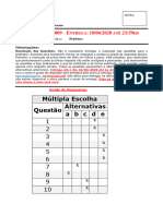 Grade de Respostas NP2 - T009