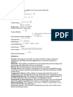 Formula Sheet For Cbse Class 11 Physics Chapter Mechanical Properties of Solids