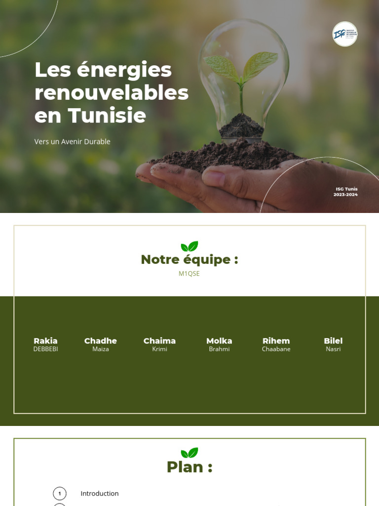 Énergies Renouvelables en Tunisie | PDF | Énergie renouvelable ...