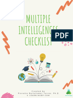 Multiple Intelligence Checklist