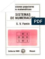 S. V. Fomín - Sistemas de Numeración (Lecciones Populares de Matemáticas) - Mir - 1975