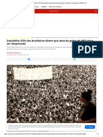 Datafolha - 63% Dos Brasileiros Dizem Que Data Do Golpe de 1964 Deve Ser Desprezada - Política - G1