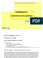 Thermique Et Construction Durable Cours 11 Faure V1
