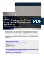 UV-Vis Spectroscopy - Principle, Strengths and Limitations and Applications