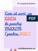 Ghid GRATUIT - Cum Sä Scrii Un ESEU de Punctaj MAXIM Pentru BAC