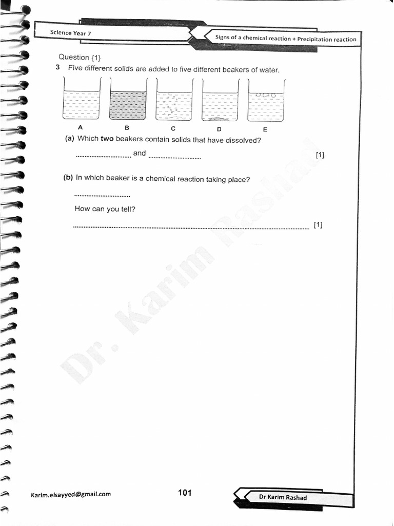 Chemical Reactions Pdf