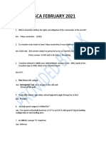 Air Regulation Feb 2021 Attempt Questions