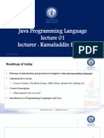 Java Programming Language Lecturer: Kamaluddin Behzad
