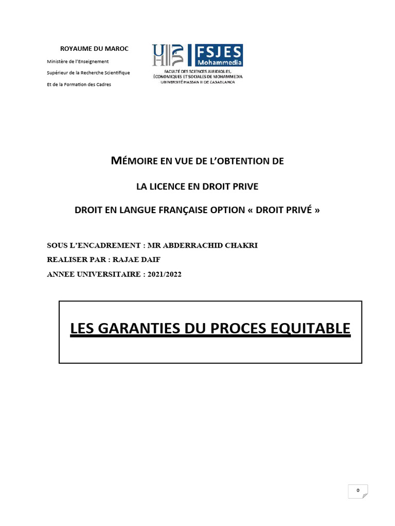 Garanties du Procès Équitable au Maroc | PDF | Justice | Crime et violence