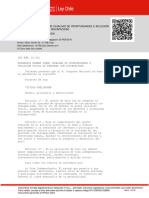 Ley #20.422 - ESTABLECE NORMAS SOBRE IGUALDAD DE OPORTUNIDADES E INCLUSIÓN - SOCIAL DE PERSONAS CON DISCAPACIDAD