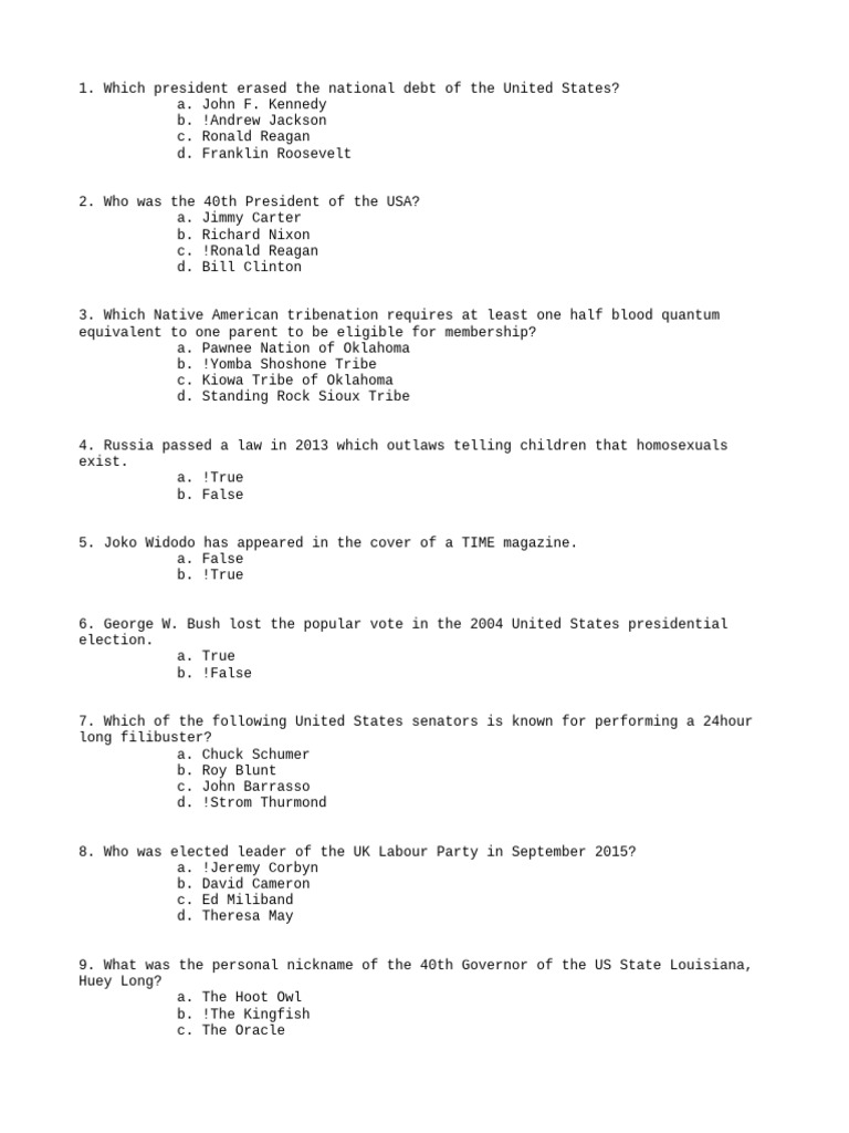 ENGL189 Script Winter 2023 10 | PDF | Presidents Of The United States ...