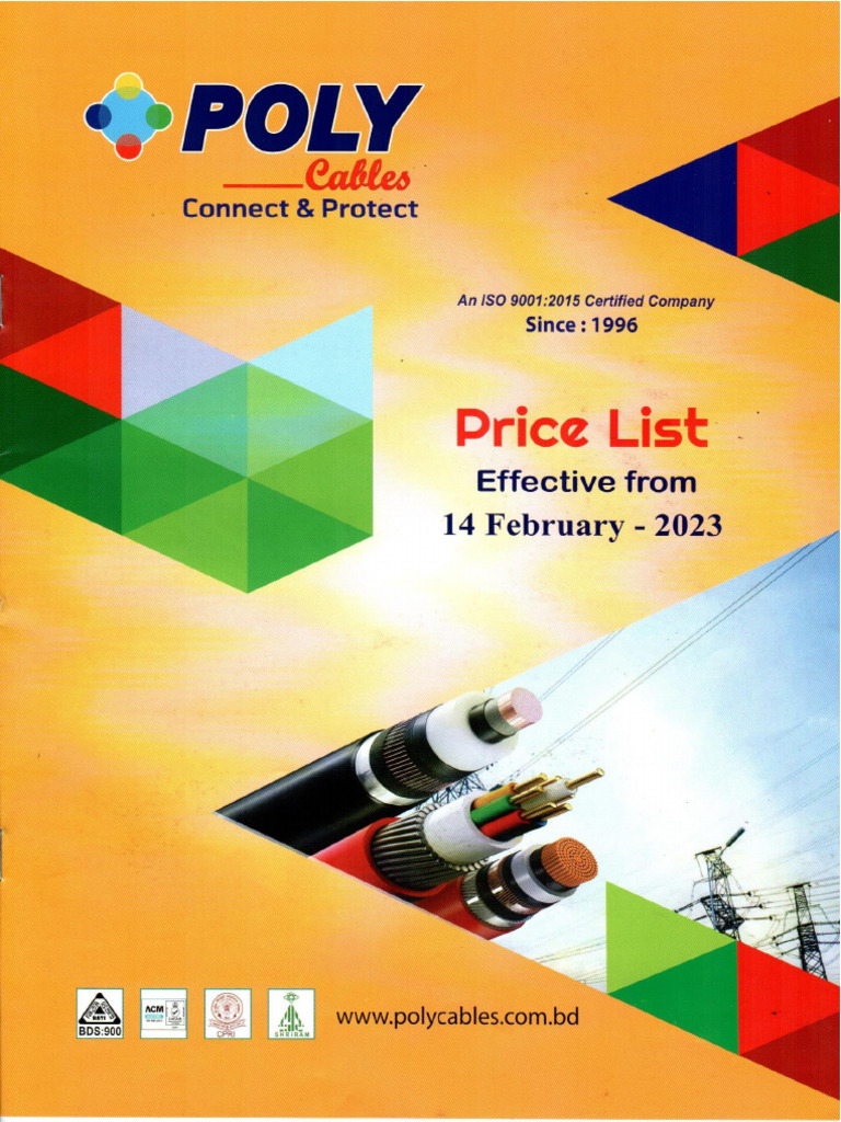 Electrical Cables Price List.bd PDF