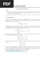 Linear Algebra Cheat Sheet